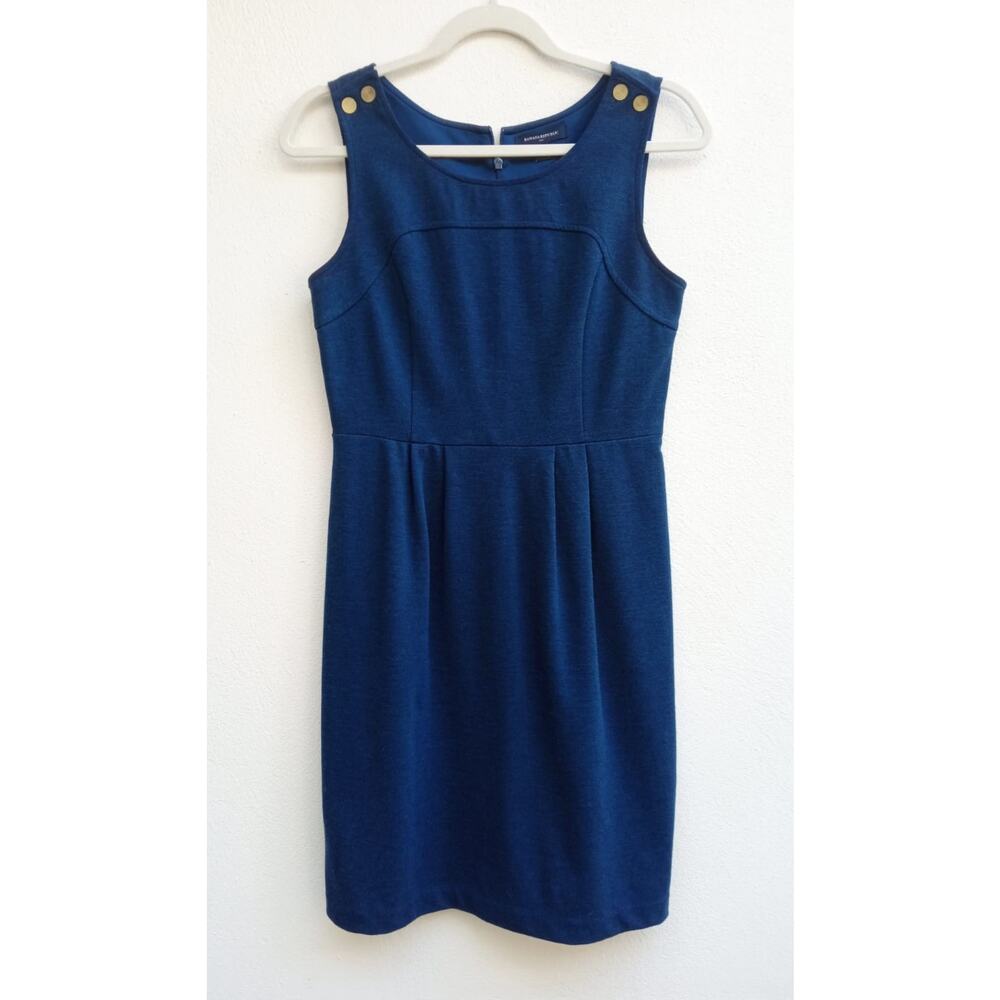 Banana Republic Women's Sheath Dress Sleeveless Blue Navy Size 6